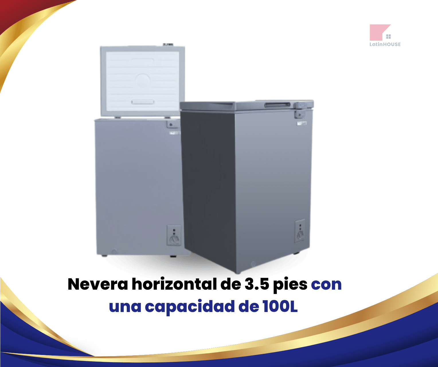 Nevera Horizontal de 3.5 pies