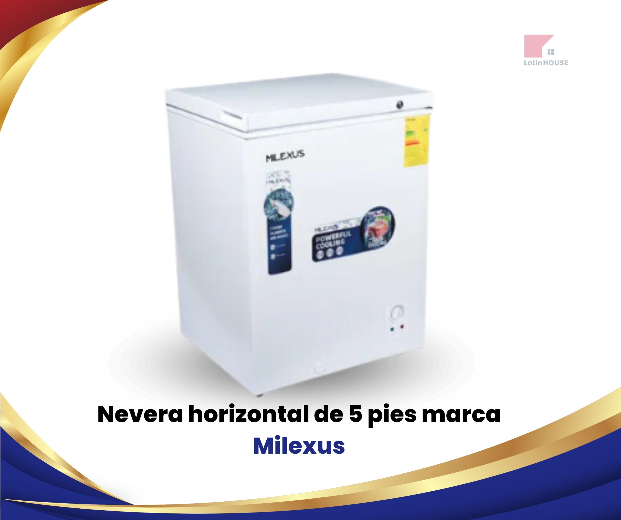 Nevera Horizontal de 5 Pies Milexus