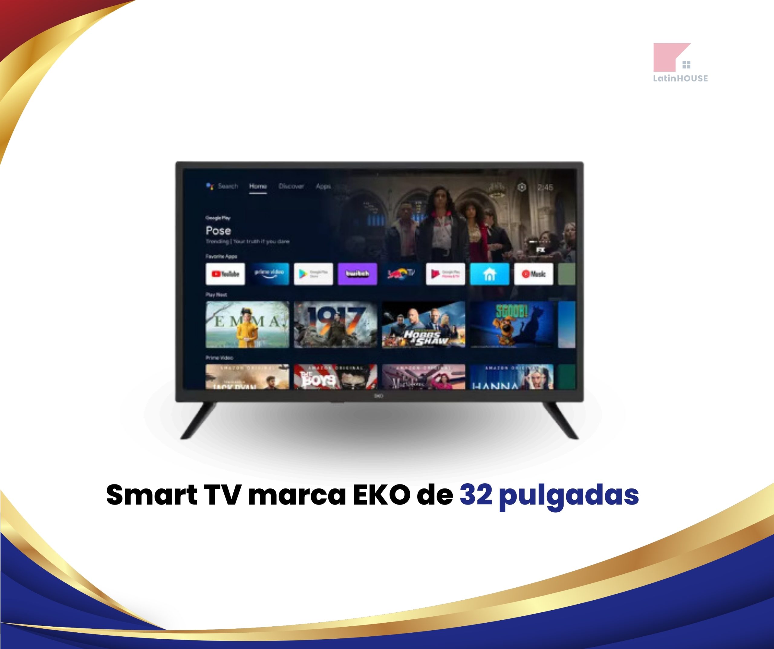 Smart TV marca EKO de 32 pulgadas