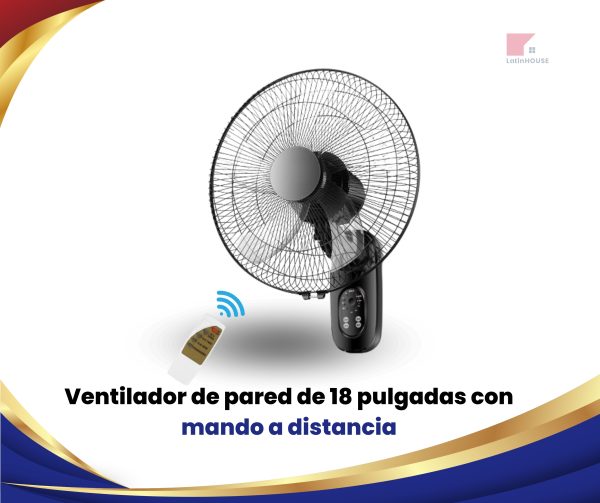 Ventilador de pared de 18 pulgadas con mando a distancia